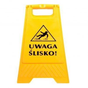 Tablica ostrzegawcza - UWAGA ŚLISKA PODŁOGA